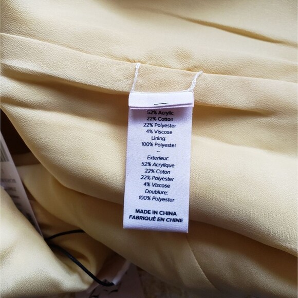 Cinq a Sept Coronado High Waist Woven Checkered Tweed Shorts Yellow White Size 2 - Picture 10 of 11